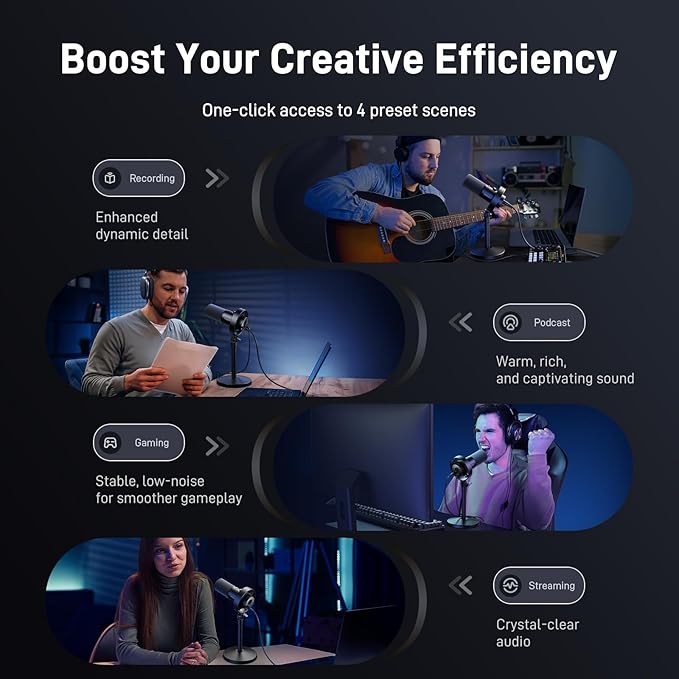 MAONO USB XLR Dynamic Microphone for Podcast: PC Computer Gaming Mic with 192kHz/24bit for Studio Recording Streaming Content Creation PD300XT