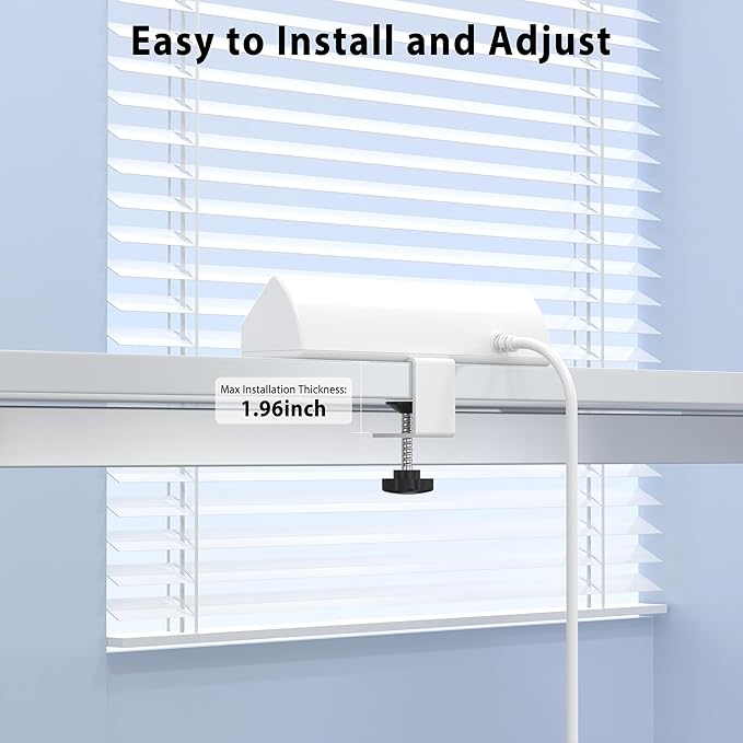 Desk Clamp Power Strip 65W Fast Charging Station,4 PD USB-C,5 Outlets,Nightstand Desk Edge Mount Tower Surge Protector,15 Amp Heavy Duty Power Strip,Fits 1.96" Tabletop Edge (White, 6 FT Cable)