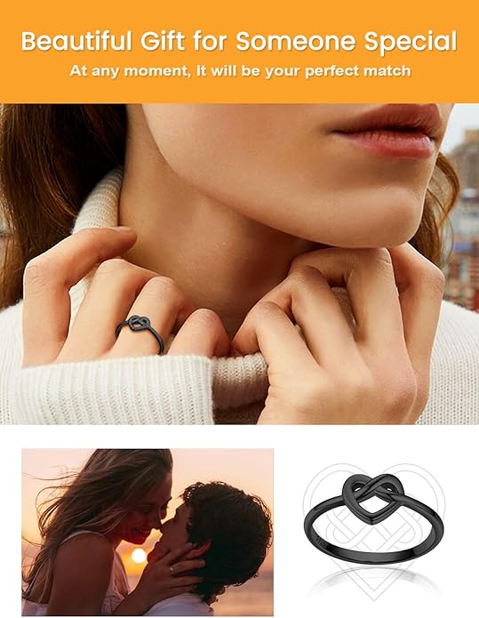 Bestyle 925 Sterling Silver Ring for Women, Minimalist Claddagh Ring Celtic Knot Ring for Women, Irish Promise Wedding Band, Gold/Rose Gold Vermeil Women Band Ring, Stackable, Gift for Her
