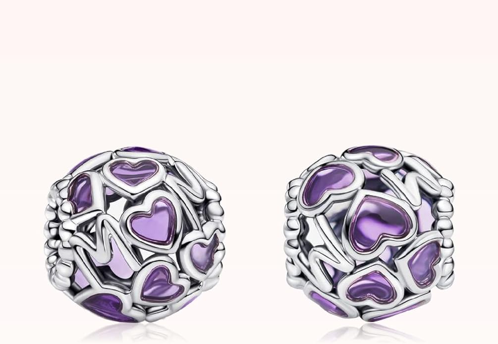 Family Mom Heart Charms 925 Sterling Silver Bead for Bracelets and Necklaces For Women Jewelry Present