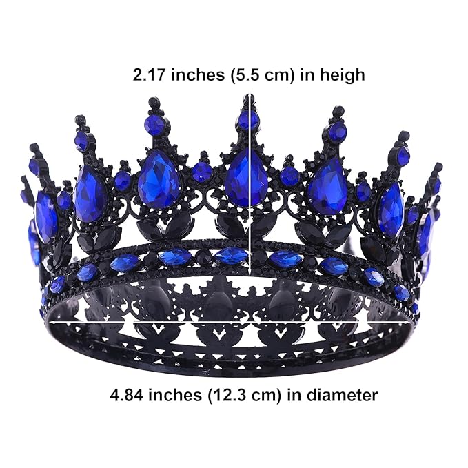 Queen Crown for Women Crystal Tiara for Girl Rhinestone Wedding Headband for Bride Hair Accessories for Costume Birthday Party Prom Gifts