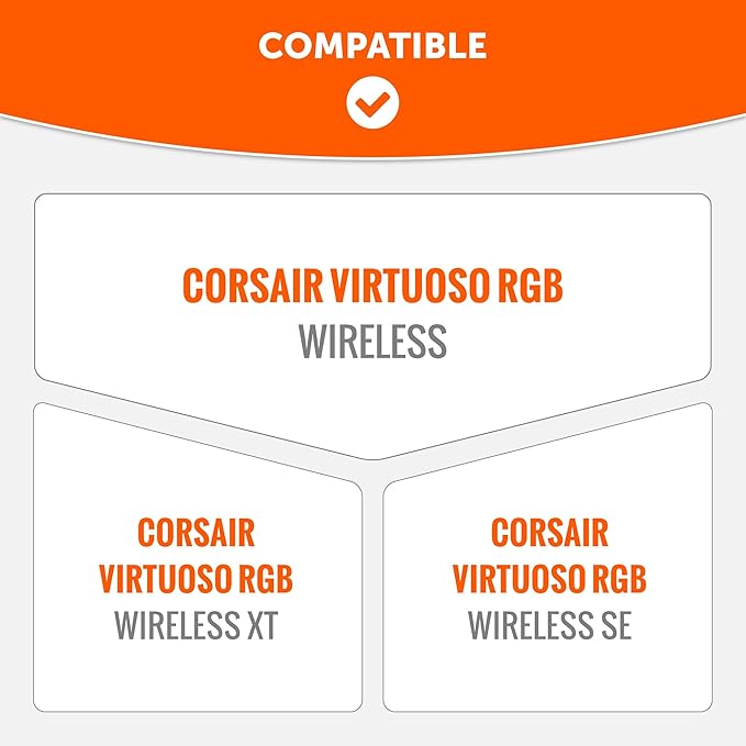 WC BandZ Virtuoso V2 - Silicone Headband Cover for Corsair Virtuoso Headphones by Wicked Cushions | Machine Washable, No More Flaking Leather | for Virtuoso Wireless, XT, and SE | 90's White
