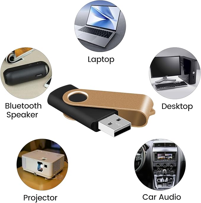 EASTBULL USB 2.0 Flash Drive 2GB with Lanyards Thumb Drives Bulk 20 Pack Colorful Multipack Memory Stick Pen Drive Swivel Design(2GB 20 Pack)