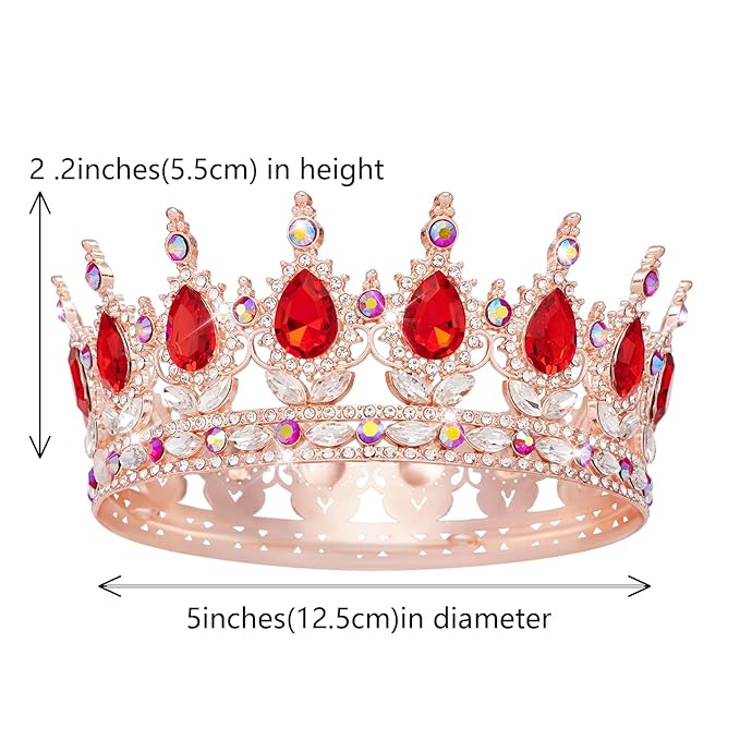 Queen Crown Rhinestone Wedding Crowns and Tiaras for Women Costume Party Hair Accessories Princess Birthday Crown Crystal BridalCrown