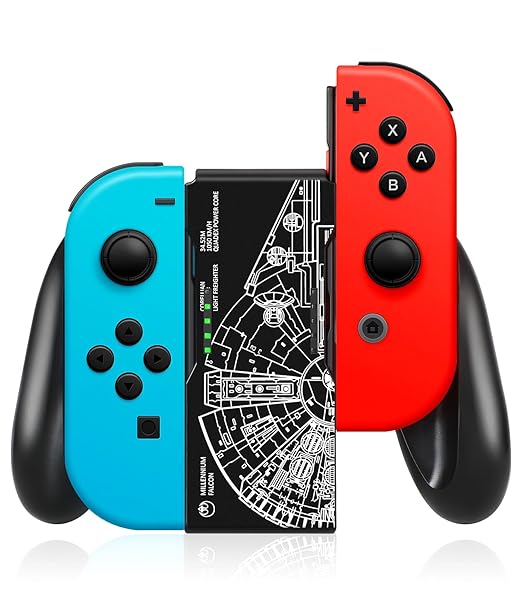 Lotadilo Joy-Con Grip for Nintendo Switch/Switch Oled - JoyCon Comfort Hand Grips Controller for Men Teen Boys Cool Cartoon Anime Design, Gear