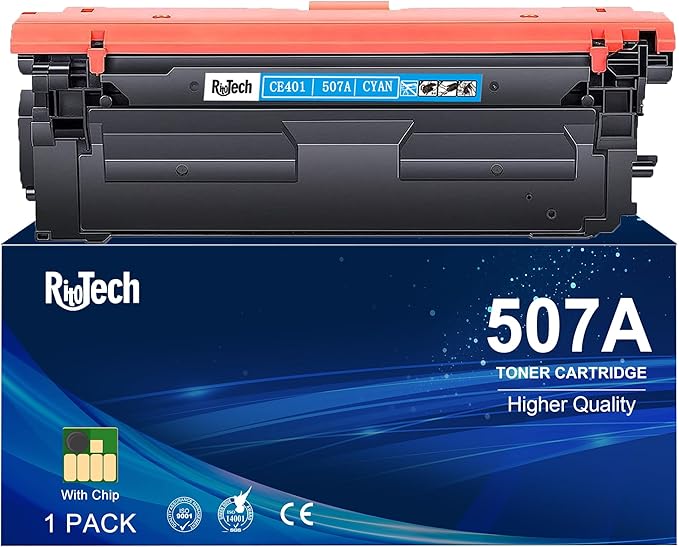 507A Cyan CE401A Toner Cartridge,Replacement Compatible for HP 507 507 A 507X CE401X for for Laserjet 500 Color m551 m551dn m551n m551xh m570dn m570dw m575c m575dn m575f (1-Pack)