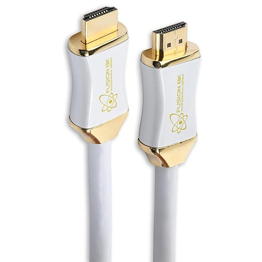 White HDR HDMI 2.1 Certified Cable Supports 10K 8K @60Hz and 4K @120Hz Compatible with Dolby Vision and All TVs, BluRay, Xbox Series X, PS5 (15 Feet)