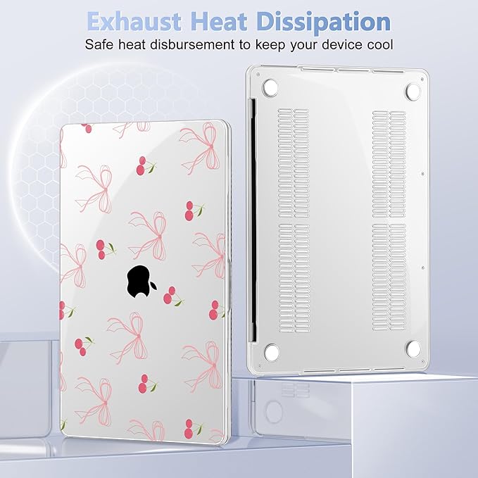 May Chen for MacBook Pro 13 inch Case 2022 2021 2020 Release A2338 M2 M1 A2289 A2251, Plastic Crystal Hard Shell Case Cover for MacBook Pro 13 inch Touch Bar Fits Touch ID, Bow