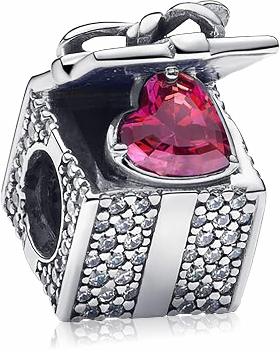 Cute Fashion Heart Charms,S925 Sterling Silver Charm,Bead for Bracelets and Necklaces,For Women Jewelry Present