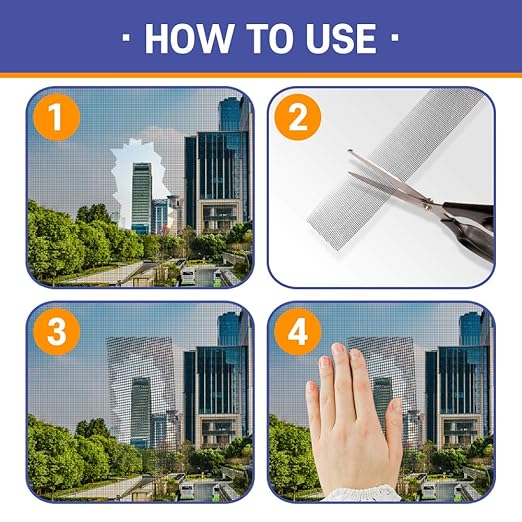 HA SHI Screen Repair Kit for Windows or Doors (2" x 15FT, Black) 3-Layer Strong Adhesive Tape, Made in Korea, Ease-Installation Fiberglass Covering Mesh