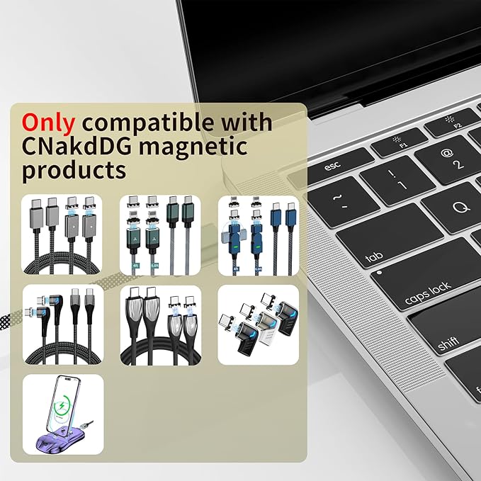 Magnetic Connector Tips Head for USB-C Android Devices (4 Pack), only Compatible 5A Magnetic Charging Cable or Magnetic Adapter