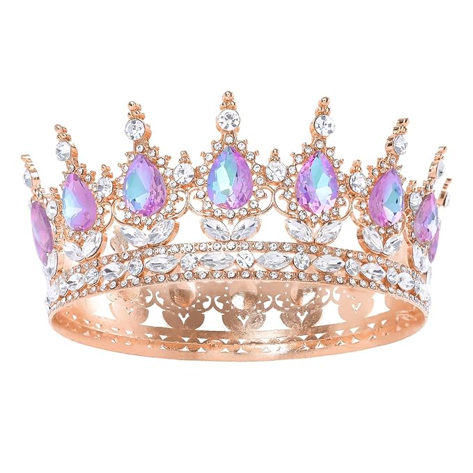 Queen Crown for Women Crystal Tiara for Girl Rhinestone Wedding Headband for Bride Hair Accessories for Costume Birthday Party Prom