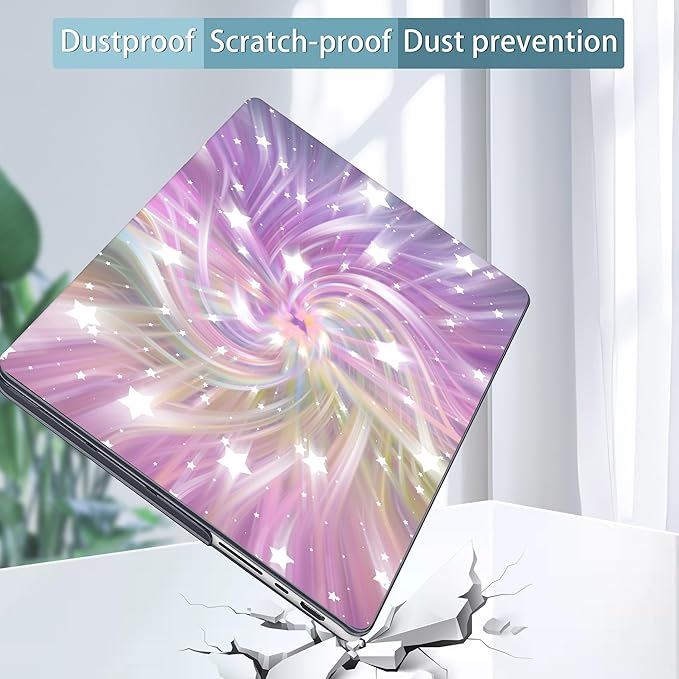 Tuiklol for MacBook Pro 14 Inch Case 2024-2021 Release M4 A3112 A3401 A3185/M3 A2918 A2992/M2 A2779/M1 A2442 Pro/Max,Hard Shell Case with Keyboard Cover & Screen Protector for Touch ID,Bright abstract