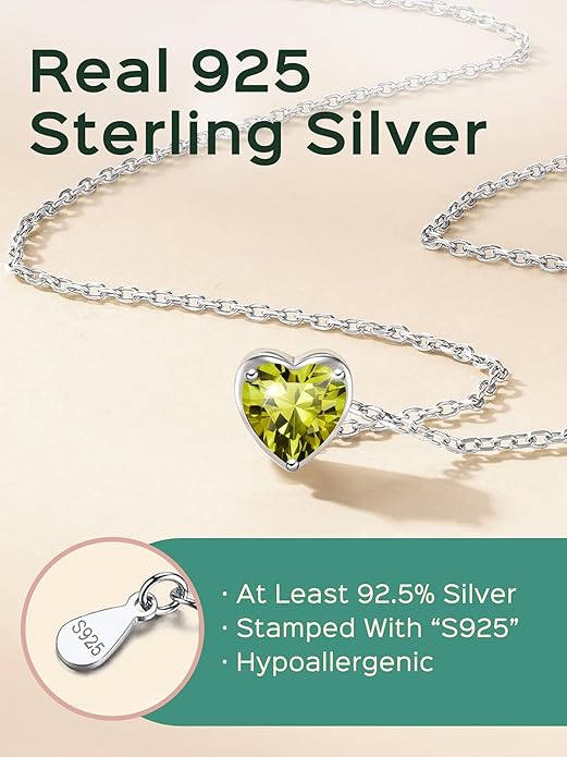 ChicSilver 925 Sterling Silver 12 Months Sparkling Round Cut Created Birthstone Pendant Necklace, 16 Inch Rolo Chain