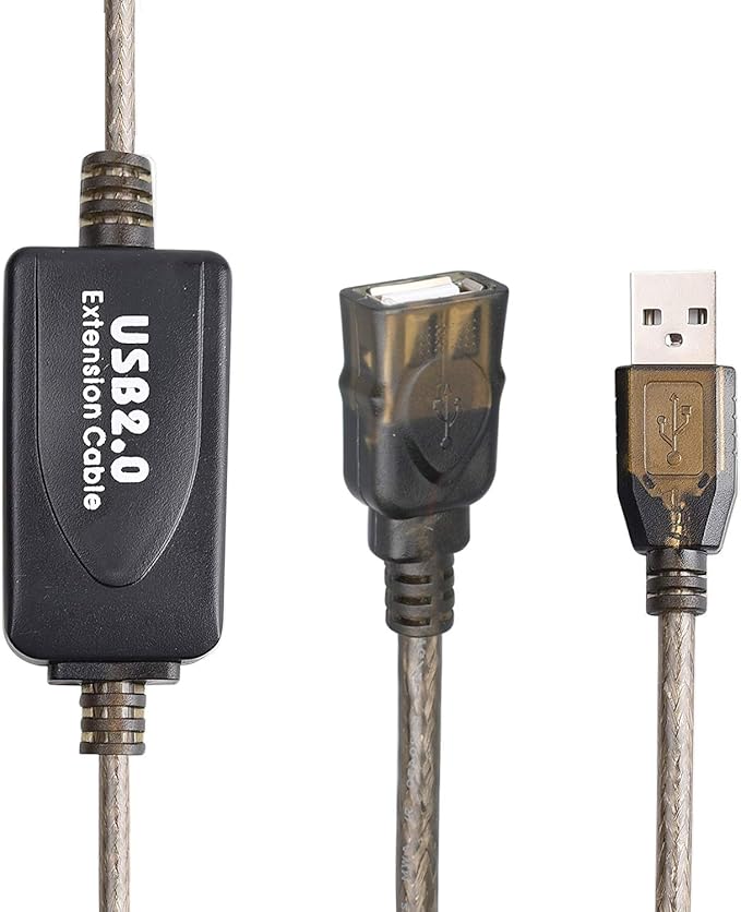 LDKCOK USB 2.0 Type A Male to A Female Active Repeater Extension Cable 50ft, High Speed 480 Mbps