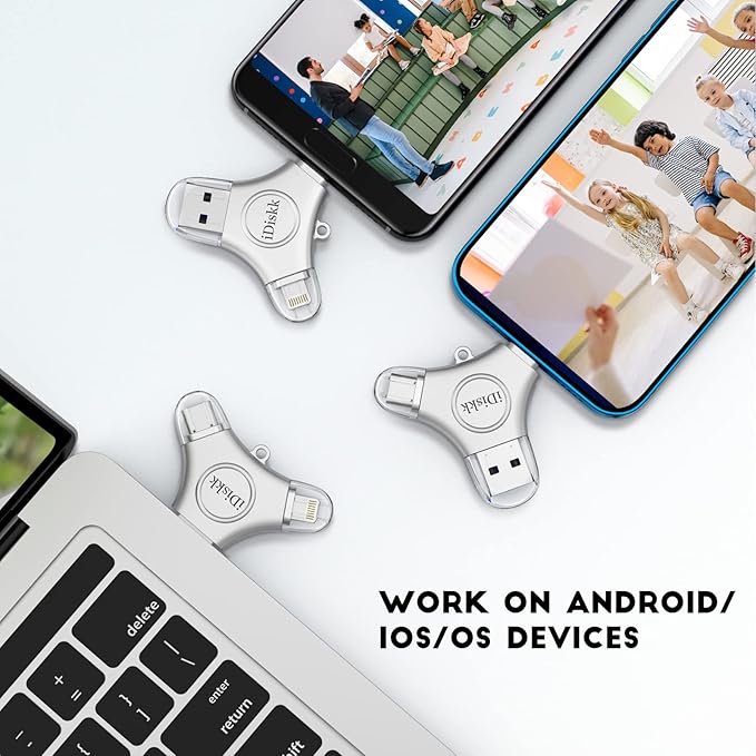 App*le Certified iDiskk 1TB iPhone 16 and 15 Photo flashdrive for iPhone Photo Stick USB -C iPad Pro Android Samsung for iPhone 15/14/14 PRO/13/13 PRO/12 pro/12/11, Thumb Drive for iPhone Photos