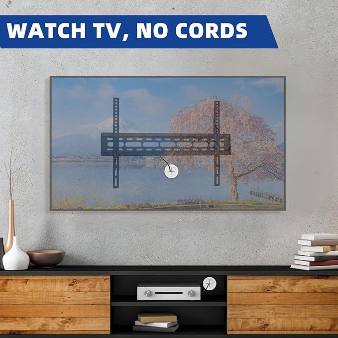 TV Wire Hider Kit for Wall Mount TV, White in Wall Cable Management Kit, Includes 2 Pass Throughs and Hole Saw Drill Attachment for Easy Install