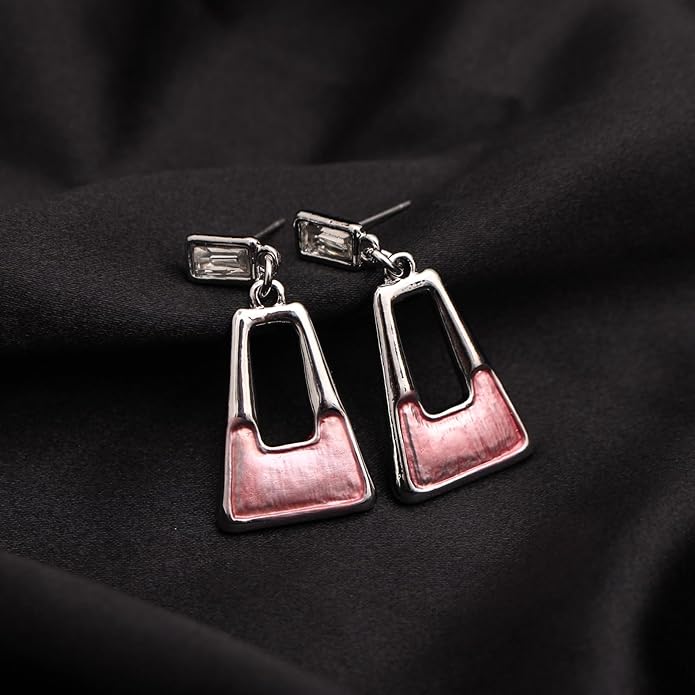 SFE Irregular Enamel Triangle Shape shell Collar Bib Bohemian Boho Statement Necklace Earrings Fashion Costume Jewelry Set for Women
