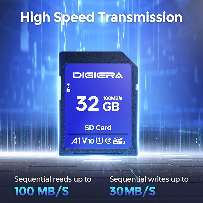 32GB CS100 SDHC UHS-I Memory Card - up to 100MB/s, C10, U1, V10, Full HD, SD Card for Computers, Digital Cameras, Home Theatre Devices, Car Navigation Systems (1 Pack)