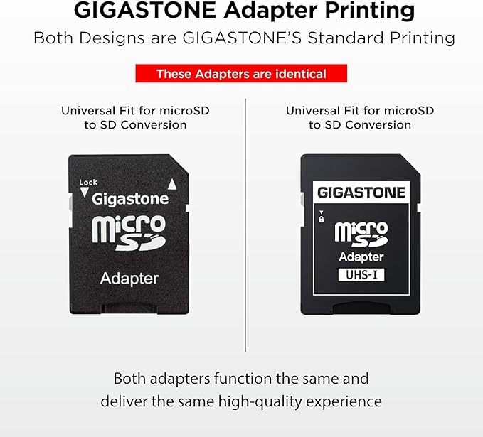 GIGASTONE 16GB 5-Pack Micro SD Card, FHD Video, Surveillance Security Cam Action Camera Drone, 85MB/s Micro SDHC UHS-I U1 Class 10, with Adapters