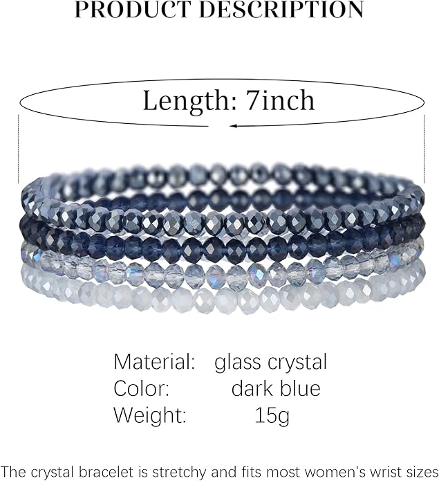 Noessla Beaded Boho Stretch Bracelet Colorful Stackable Crystal Beads Bracelets Trendy Costume Jewelry Mothers Day Gifts for Women