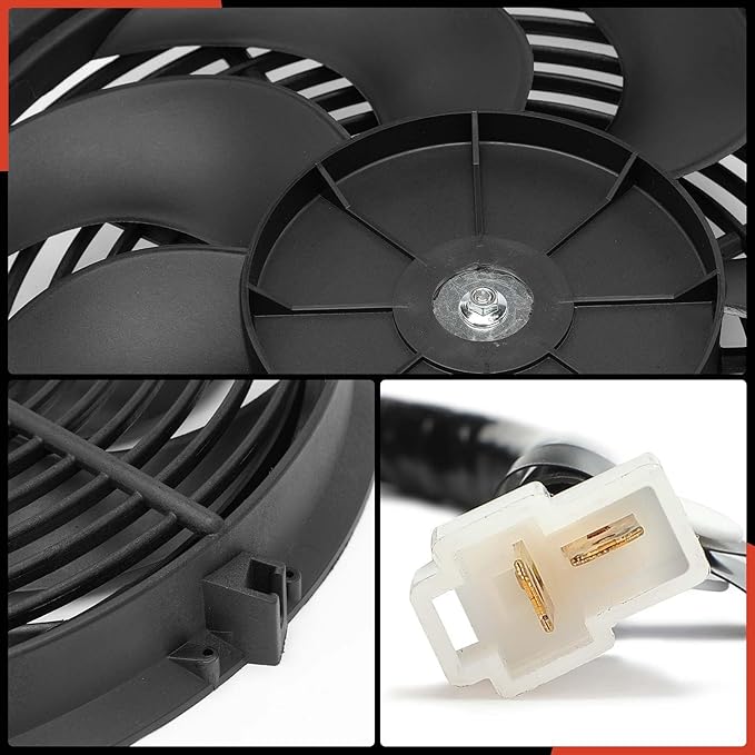 A-Premium 14'' 14 inch Slim Fan Pull Universal Electric Radiator Cooling Fan Assembly, 12V 90W with Mount Kit