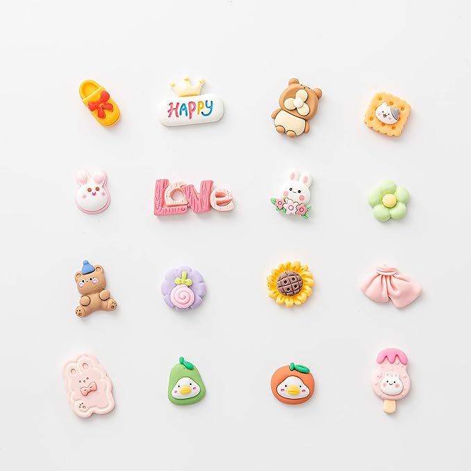 Slime Charms Cartoons Charms Cute Set - Mixed Lot Assorted Kawaii Charms Resin Flatback for DIY Crafts Making,Decorations,Scrapbooking,Embellishments,Hair Clip 25pcs