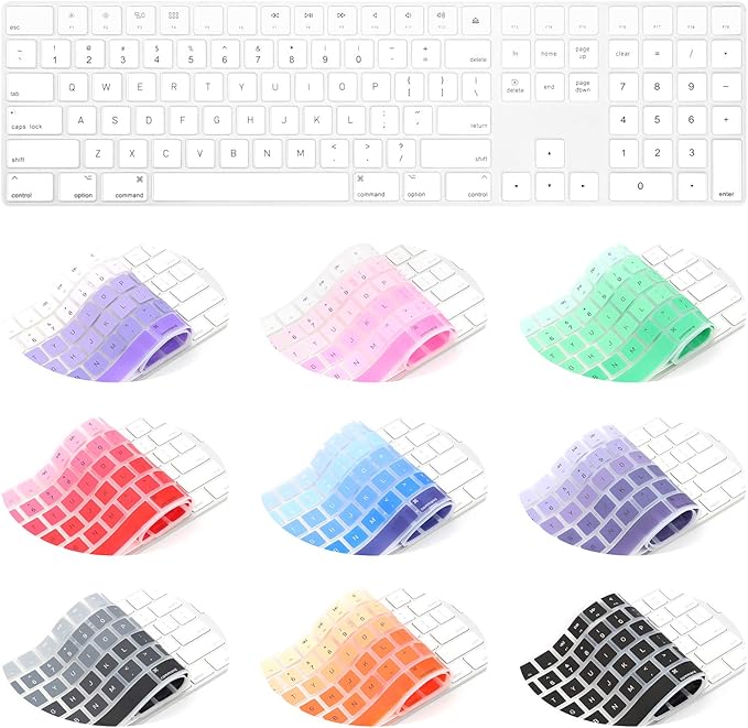 Allinside Transparent Cover for Apple iMac Magic Keyboard with Numeric Keypad MQ052LL/A A1843 US Layout
