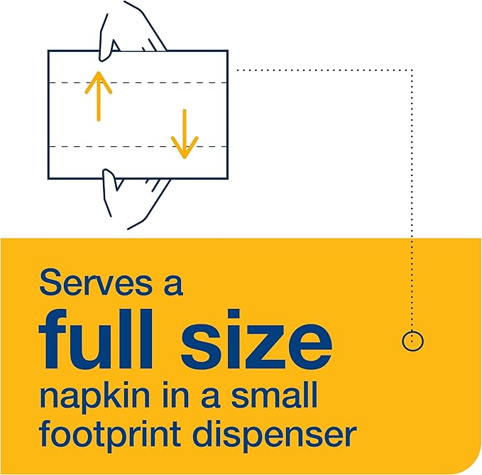 Tork Xpressnap Fit White Dispenser Napkin N14, 2-ply, 36 packs x 120 napkins, DX800