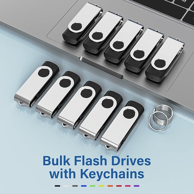 Bulk Flash Drives 2GB 100 Pack, Wooolken USB 2.0 Thumb Drives Pack Memory Stick USB Drive Pendrive for PC Laptop Computer (Black)