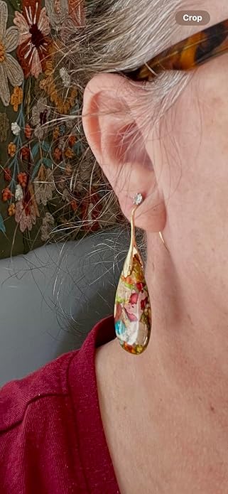 SELOVO Stone Fishhook Dangle Drop Earrings Statement Earrings for Women Stone