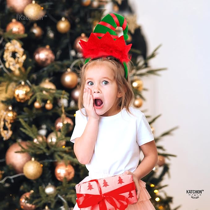 KatchOn Merry Christmas Headbands for Women - Pack of 12 | Holiday Headwear for Women | Christmas Party Favors and Accessories | Xmas Hair Accessories | Christmas Headbands for Adults