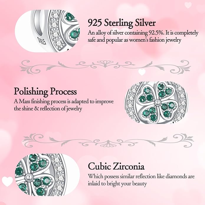 925 Sterling Silver Charms for Bracelets and Necklaces Charms for Women Fashion Jewelry for Women Friend and Mother