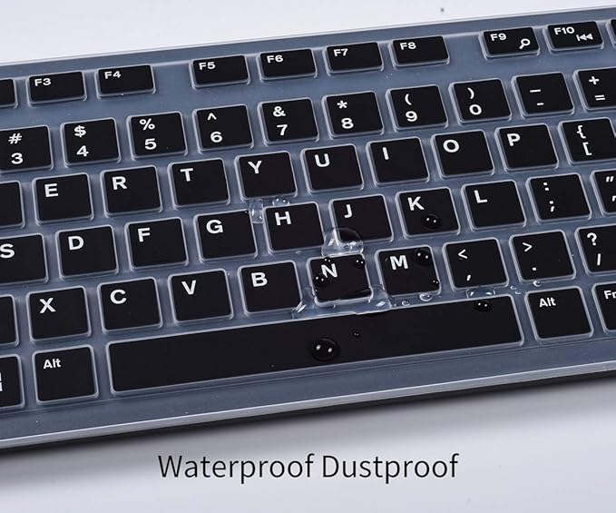 Keyboard Cover for DELL KB216 KB216b KB216t KB216d KB216p Wired & KM636 & Dell Optiplex 5250 3050 3240 5460 7450 7050 & Dell Inspiron AIO 3475/3670/3477 All-in one Desktop Keyboard -Black