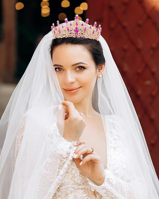 Crowns for Women - Tiaras for Women Crystal Queen Crown for Birthday Costume Party Celebration