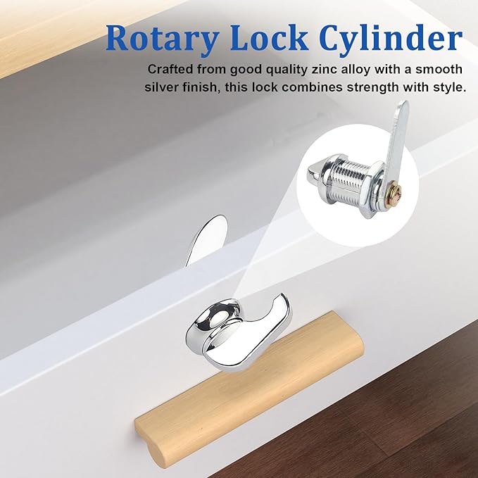 2 Pack Thumb Operated Offset Cam Lock Latch, Keyless Cam Lock Latch for Rv Storage Doors, Camper, Boat, Files Drawers, Distribution Box, Cabinet Door, Electric Cabinet (22mm)