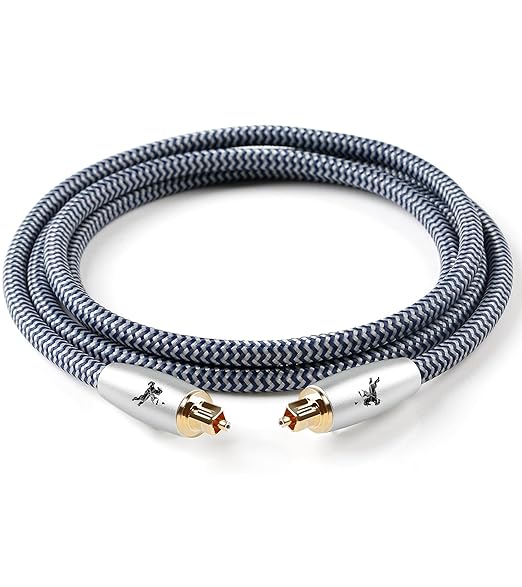 Digital Fiber Optic Audio Cable for Sound Bar Toslink Cord Male to Male 24K Gold Plated Connector Optical Audio Cable 6ft 10ft S/PDIF Glass Core, 9.84feet/3M IMP-2201