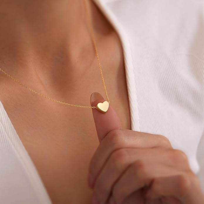 Layered Gold Necklaces for Women, Stackable Dainty 14K Gold Silver Plated Trendy Simple Heart Diamond Cross Bow Circle Pendant Paperclip Choker Dot Chain Necklace,Jewelry Set Gifts for Women