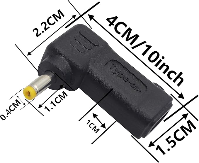 90W PD USB C to DC4017 Power Converter Type to DC 4017 Laptop Charging Adapter 19V 4A Type C Female to DC 4.0 x 1.7mm Male Power Adapter for Studio and Travel [PD-4017]