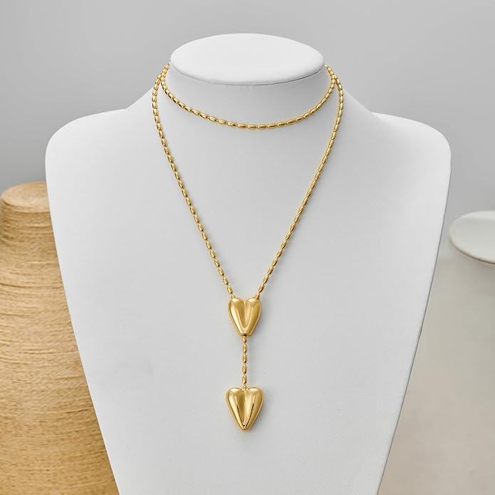 Gold Silver Necklace for Women Y Chain Adjustable Gold Long Necklaces Fashion Dainty Jewelry