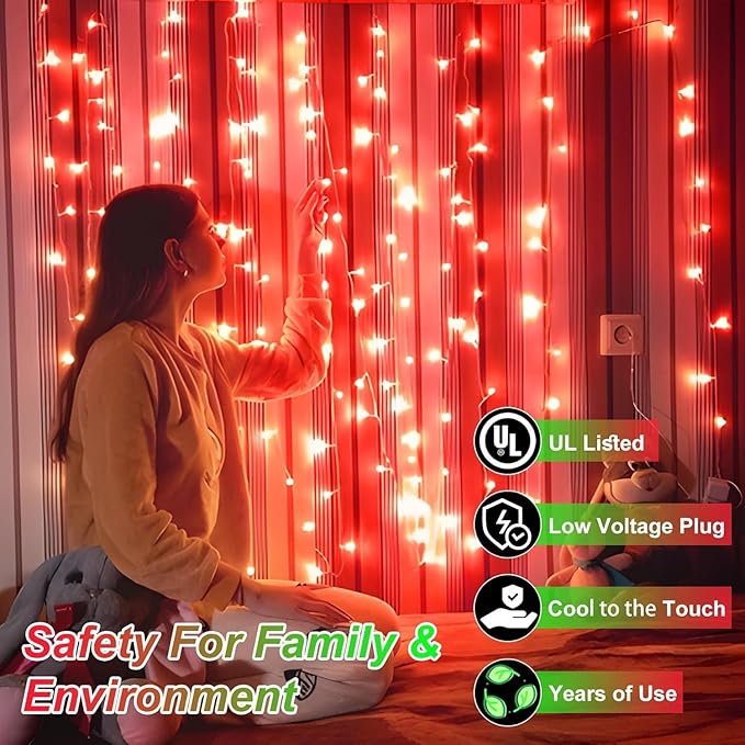 750 LED 240FT Christmas String Lights Outdoor, 12 Pro Modes and Timer Memory & Brightness, Plug in Outdoor Waterproof Clear Wire Twinkle Light for for Xmas Yard Tree Wedding Party Decor (Red)