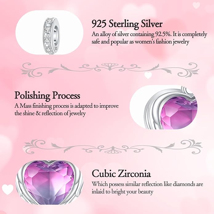 925 Sterling Silver Charms for Bracelets and Necklaces Charms for Women Fashion Jewelry for Women Friend and Mother