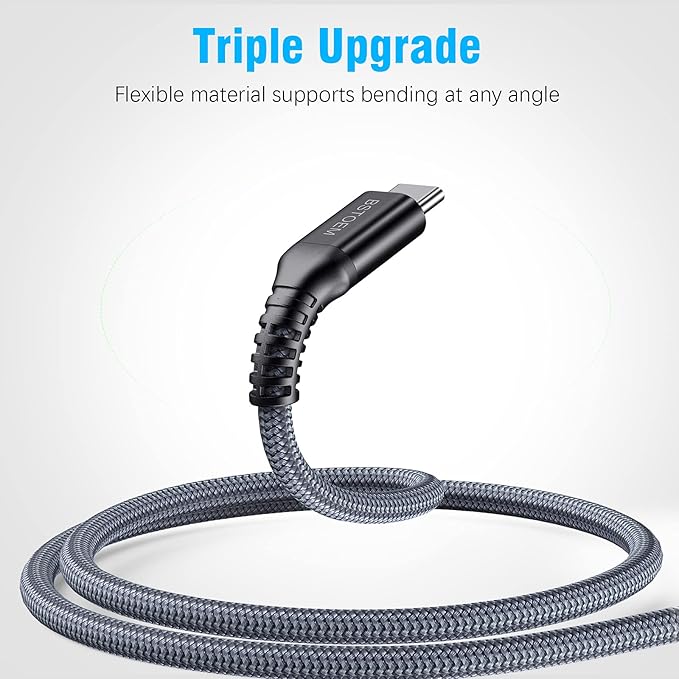 USB A to USB C Cable 10 ft,Type C Charger Cord Fast Charging 10FT 2Pack,for Samsung Galaxy S10/S9/S8/s7/ Note/9/8 for Kindle Fire for iPhone 15/16 Series USBC Phone