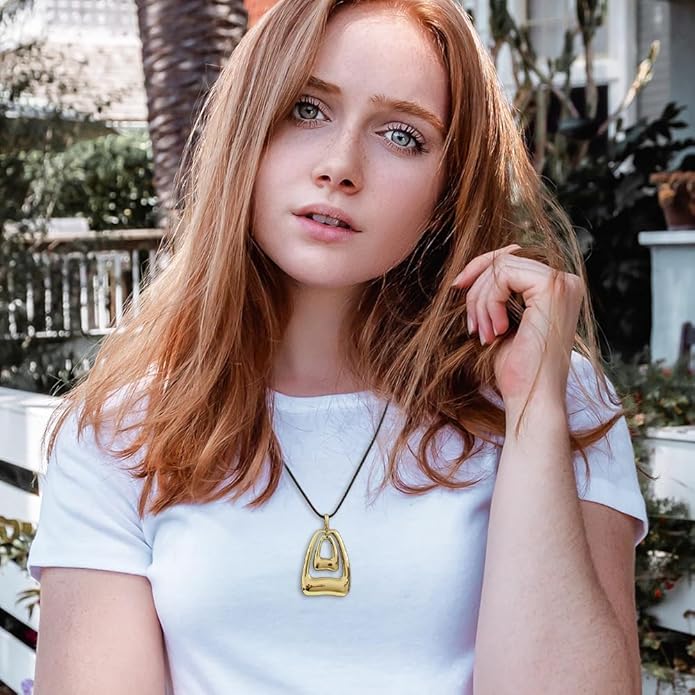 Madison Tyler Gold Plated Jewelry Set for Women | Silver Teardrop Pendant Necklace Trendy | Long Necklace with Snake Chain | Fashion Dangle Earring Set