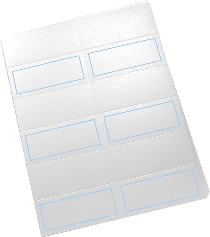 Single Line Border Printable Place Cards, Light Blue (Choose Color), Set of 60 (10 Sheets), Laser & Inkjet Printers - Wedding, Party, Dinner, and Special Events - Made in the USA