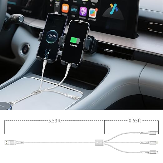 Multi Charging Cable 2Pack 6FT, 3 in 1 Charger Cable Braided Universal Phone Charging Cord with Lightning/Type C/Micro USB Ends, Multiple USB Cable for iPhone/Samsung/Google Cell Phones and More