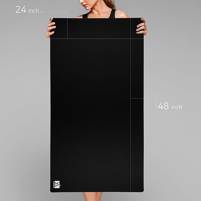 3XL Huge Mouse Pads Oversized (48''x24'') - Extra Large Gaming XXXL Mousepad for Full Desk - Super Thick Nonslip Rubber Base and Waterproof Desktop Keyboard Extended Mouse Mat (Black, XXX-Large)