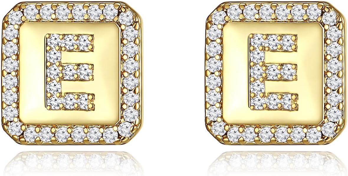 Gold Earrings for Women 24K Gold Filled Initial Earrings for Women S925 Earrings Gifts for Her