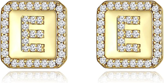 Gold Earrings for Women 24K Gold Filled Initial Earrings for Women S925 Earrings Gifts for Her