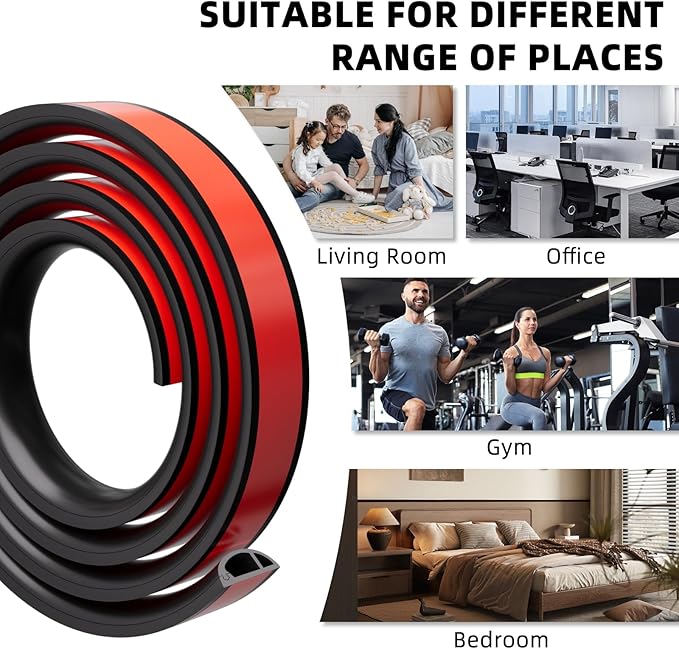 4ft Floor Cord Cover, Silicone Wire Hider, Hide Extension Cords, Protect Cords, Prevent Cable Trips, Heavy-Duty Adhesive-Backed Anti-Trip Cable Protector for Floor, Desk & Wall
